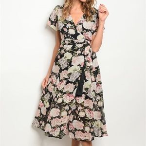 Floral Wrap Dress